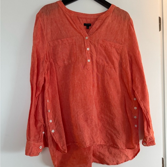 Talbots Women's Coral Line  Button-Up Top, size XL - Picture 2 of 5